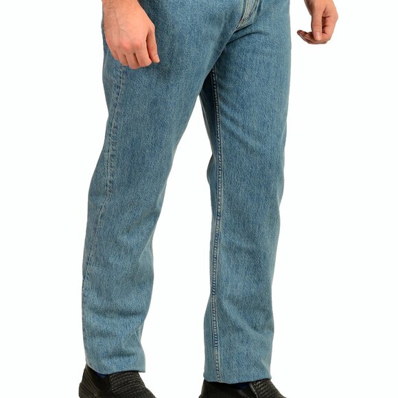 Burberry Men's "Haringate" Mid Blue Straight Leg Jeans US 34/32 IT 34/32 - Picture 2 of 6